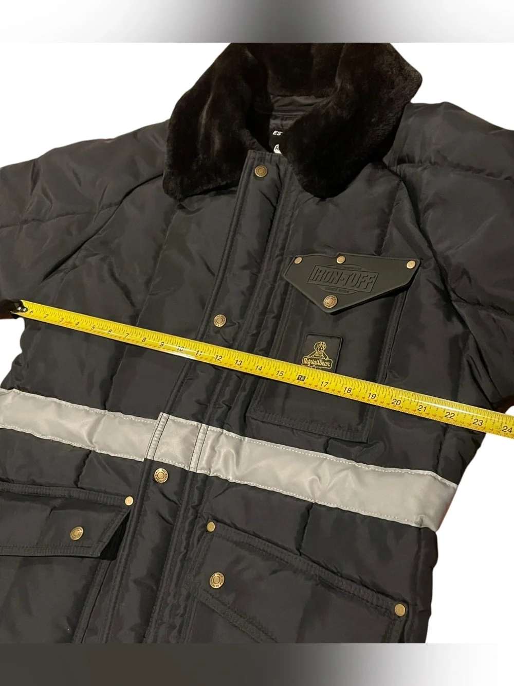 Mens Large RefrigiWear Jacket 0343R Black Iron Tuff Insulated Workwear Coat